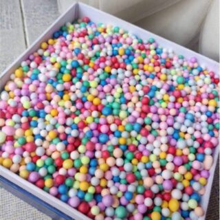 Hạt xốp màu bỏ hộp quà (bịch mini) Hạt xốp hộp quà Hạt xốp đủ màu, dễ thương xinh xắn - 090.2512.711